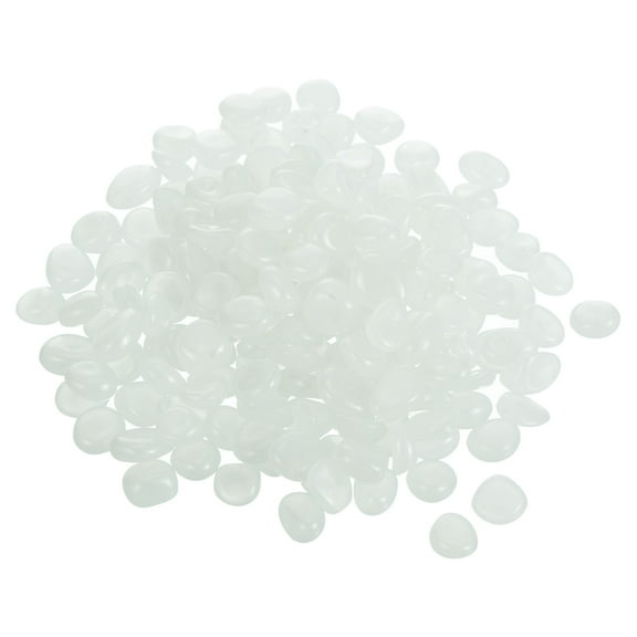 Uxcell 200 Pack Glow Rocks 0.51''-0.67'' Glow Pebbles Decoration in the Dark Luminous Stones Decor DIY Decorative White