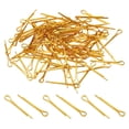 thumbnail image 1 of Uxcell 200Pcs 1.2x20mm Aluminium Cotter Pins Split Pin Fastener Clips, Gold, 1 of 5