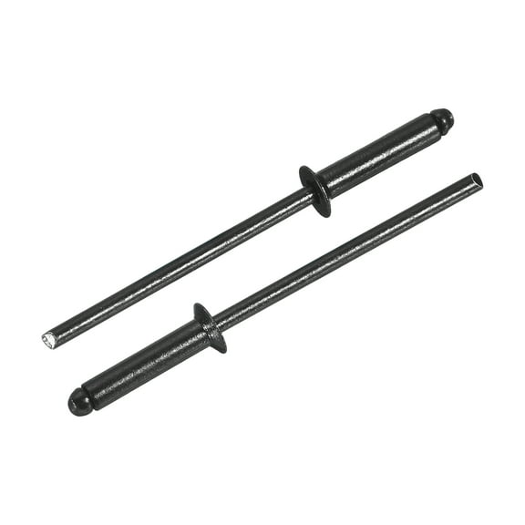 Uxcell 200Pcs 1/8"x1/2" Aluminum Blind Rivets, Countersunk Head Split Rivets, Black