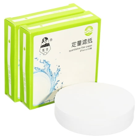 Uxcell 200Pcs 9cm Quantitative Filter Paper Circles, Medium Speed Round Laboratory Filter Paper