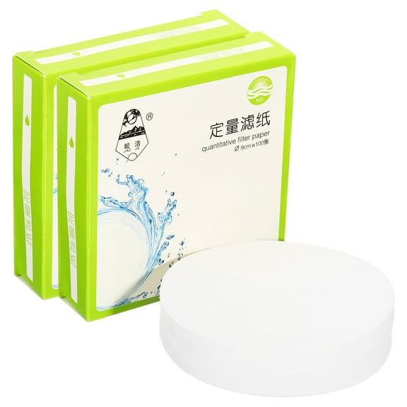 Uxcell 200Pcs 9cm Quantitative Filter Paper Circles, Medium Speed Round Laboratory Filter Paper