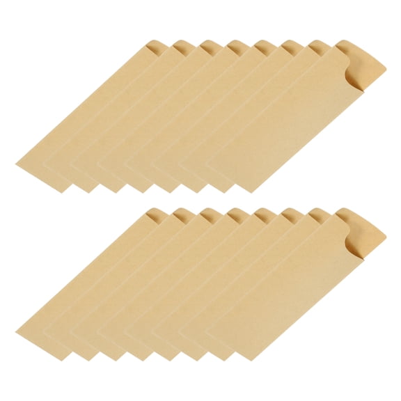 Uxcell 200Pcs Disposable Flatware Paper Bags Silverware Sleeves Brown