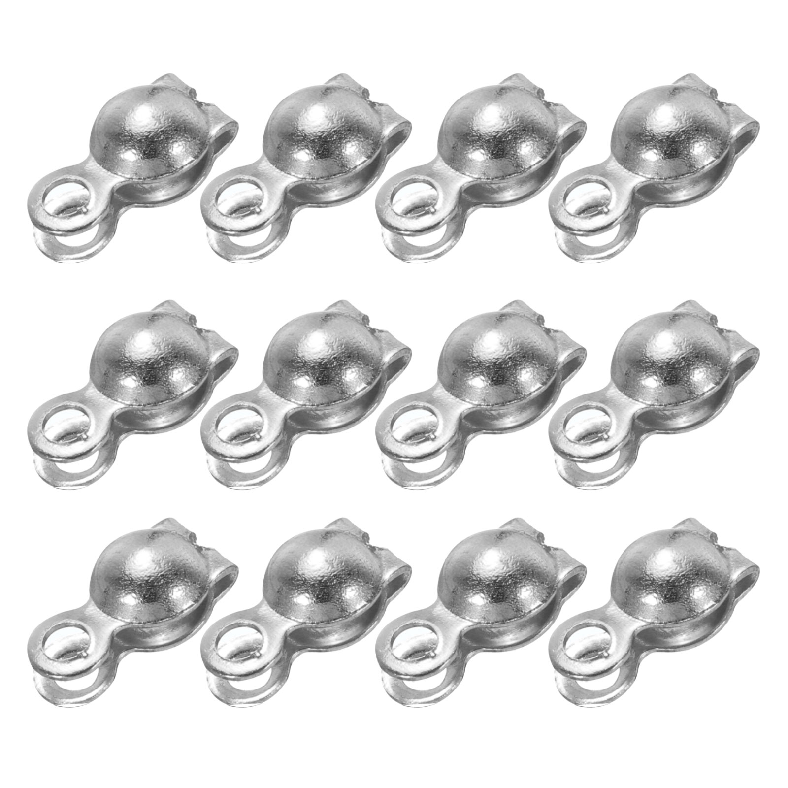 Uxcell 200Pcs End Cap Knot Cover 4mm Dia Clamshell Metal Plated Open