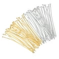 thumbnail image 1 of Uxcell 200Pcs Flat Head Pins for Jewelry Making 60mm Brass Flat Head Pins Jewelry Head Pins 20 Gauge Silver and Gold, 1 of 6