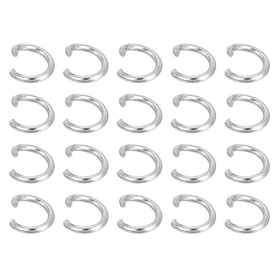 Uxcell 200Pcs Open Jump Rings, 4mm 316 Stainless Steel O Rings, Split Rings Circle Clasp Connecting Rings, Silver