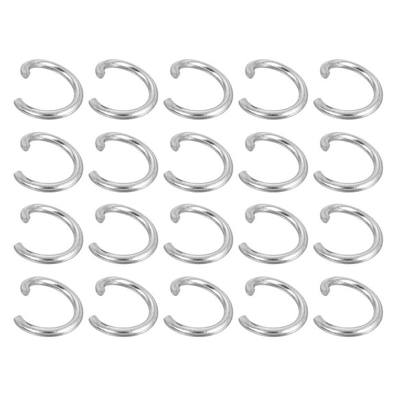 Uxcell 200Pcs Open Jump Rings, 6mm 316 Stainless Steel O Ring, Split Rings Circle Clasp Connecting Ring, Silver