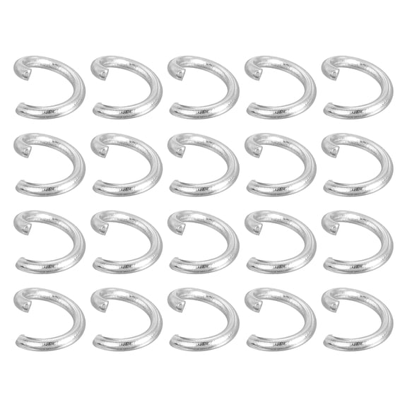 Uxcell 200Pcs Open Jump Rings, 6mm 316 Stainless Steel O Rings, Split Rings Circle Clasp Connecting Rings, Silver