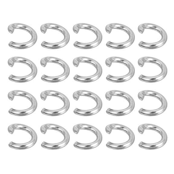 Uxcell 200Pcs Open Jump Rings, 8mm 316 Stainless Steel O Rings, Split Rings Circle Clasp Connecting Ring, Silver