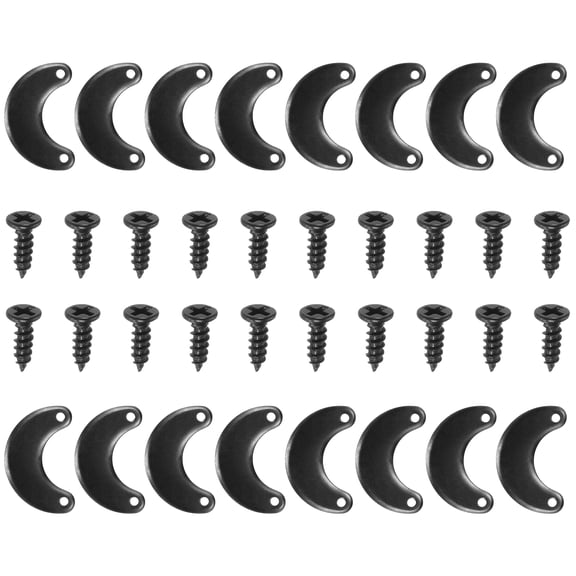 Uxcell 200Pcs Photo Frame Turn Button Fasteners 200Pcs Screws Picture Turn Backing Clip for Hanging Picture Craft, Black