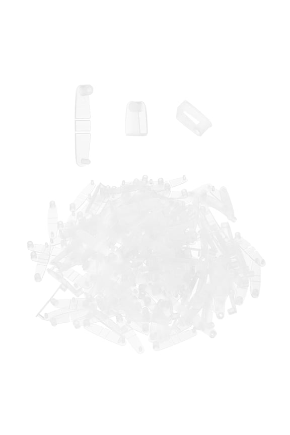 200Pcs Plastic Keychain Clips, Clear Acrylic Snap Connectors Tabs Card Holder Rings for Keys Rings Office Credit Card Crafts Jewelry Making Bulk, Transparent
