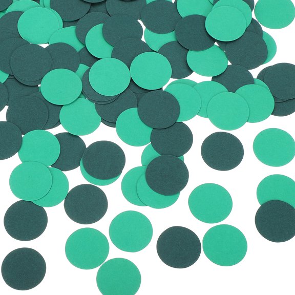 Uxcell 200Pcs Round Confetti Glitter Confetti Table Confetti Decor for Party Decorations, 1.2 x 1.2 Inch, Green
