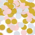 thumbnail image 1 of Uxcell 200Pcs Round Confetti Glitter Confetti Table Confetti Decor for Party Decorations, 1.2 x 1.2 Inch, Pink, Gold, White, 1 of 6