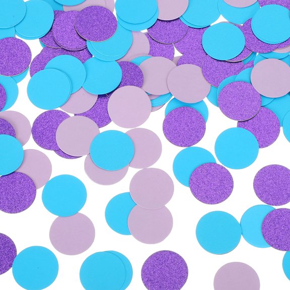Uxcell 200Pcs Round Confetti Glitter Confetti Table Confetti Decor for Party Decorations, 1.2 x 1.2 Inch, Purple, Blue, Light Purple