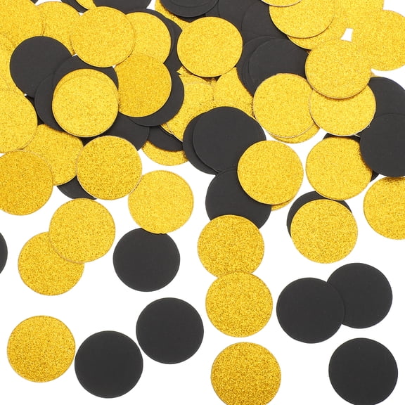 Uxcell 200Pcs Round Confetti Glitter Confetti Table Confetti Decor for Party Decorations, 1.2 x 1.2 Inch, Red, Black, Gold