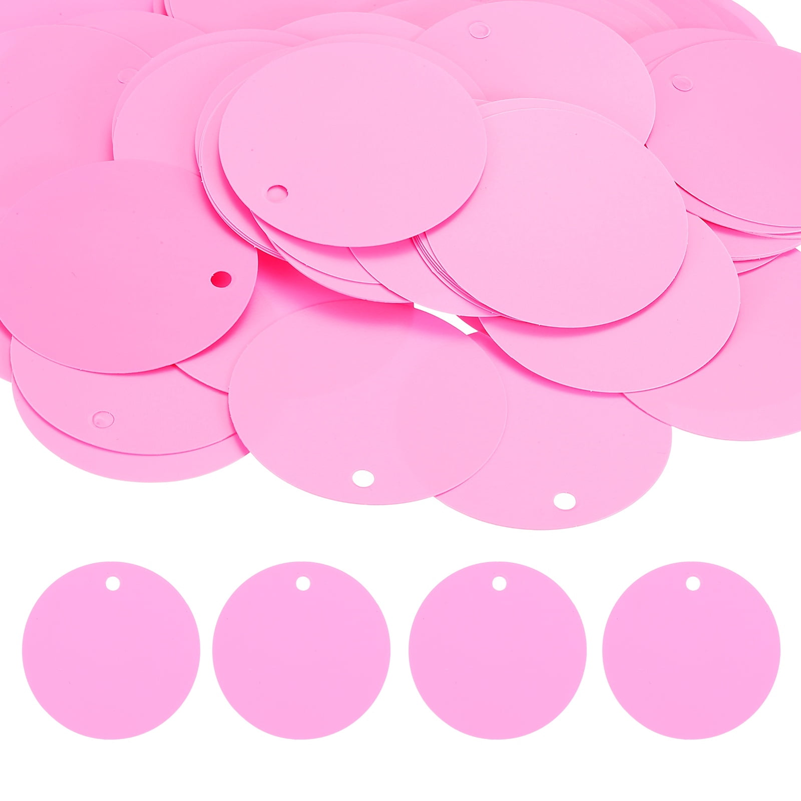 Uxcell 200Pcs Round Plastic Tags (5cm/1.9