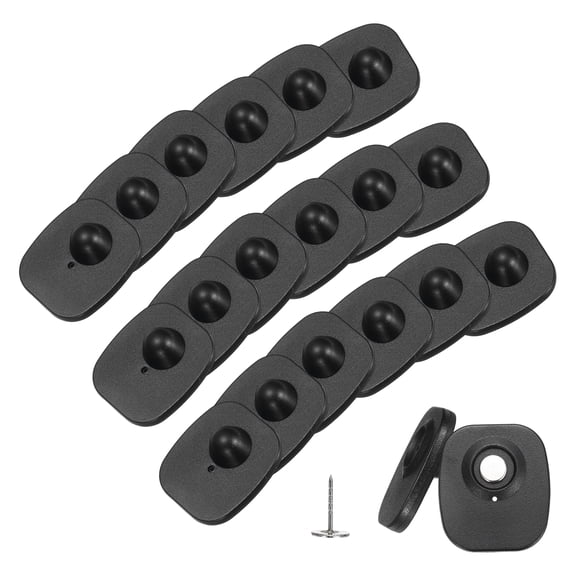 Uxcell 200Pcs Security Hard Tags - Reusable RF 8.2MHz Retail Security Clothes Hard Tags with Pins, Fits Clothing/Shoes/Hats, Black