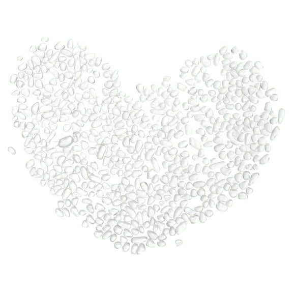 Uxcell 200g/0.44lb 5-7mm Glass Stones Pebbles Decor for Vase Filler Aquarium, White