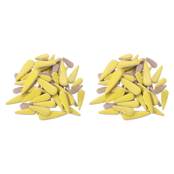 Uxcell 200g Petal Mosaic Tiles for Crafts Tear Drop Porcelain Mosaic Tiles Lemon Yellow