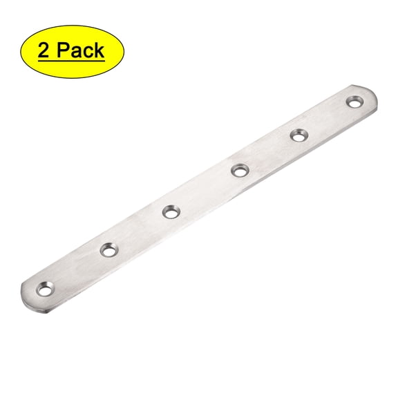 Uxcell 200mmx20mmx3mm Straight Flat Mending Repair Plate Joining Fastener 2pcs
