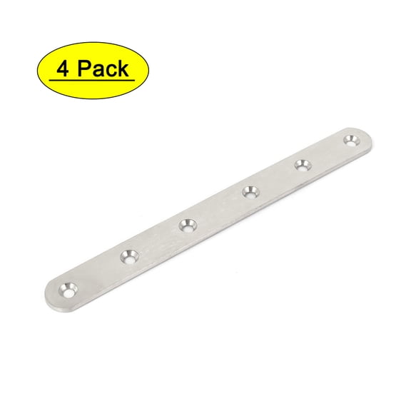Uxcell 200mmx20mmx3mm Straight Flat Mending Repair Plate Joining Fastener 4Pcs