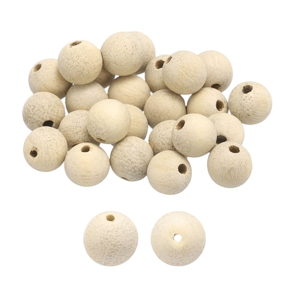 Uxcell 200pcs Natural Wooden Beads 6mm Aromatic Wood Round Polished Loose Bead Smooth Spacer Balls Beading for Jewelry Making Bracelets Necklace Earrings Craft DIY