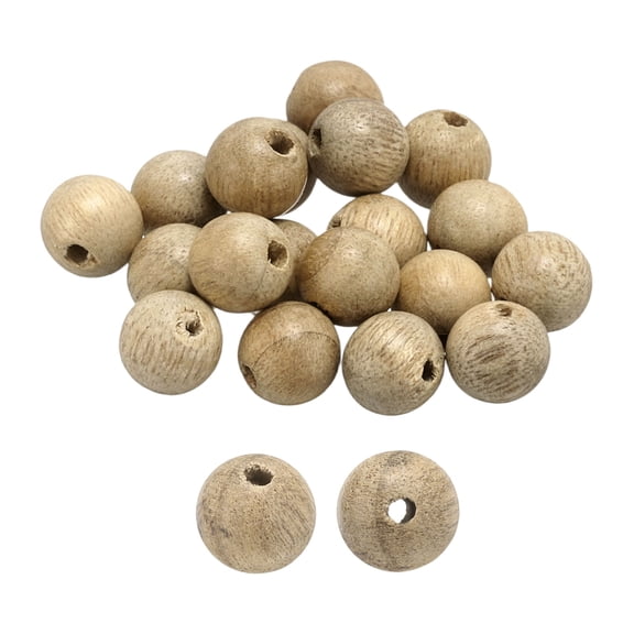 Uxcell 200pcs Natural Wooden Beads 6mm Golden Silky Wood Round Polished Loose Bead Smooth Spacer Balls Beading for Jewelry Making Bracelets Necklace Earrings Craft DIY