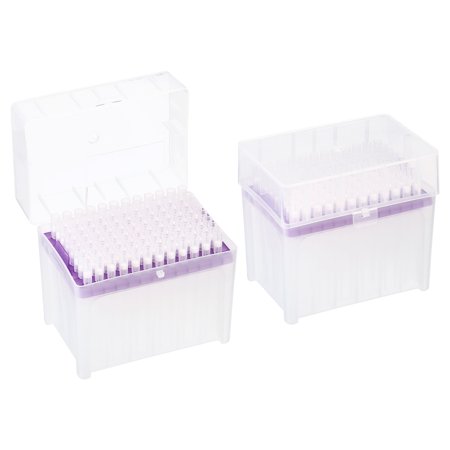 Uxcell 200ul PE Filtering Pipette Tips, 2 Sets 96 Tips/Rack(Purple) for Laboratory, Yellow