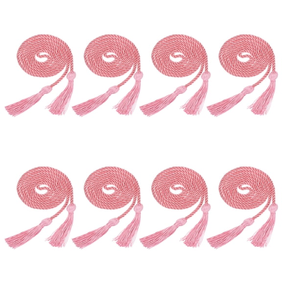 Uxcell 2025 Tassel Graduation 67 Inch Long Honor Braided Graduation Cords Pink Pack of 8