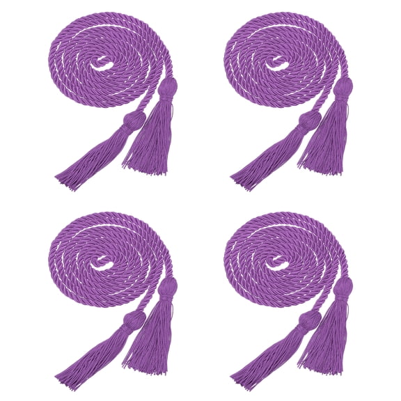Uxcell 2025 Tassel Graduation 67 Inch Long Honor Braided Graduation Cords Purple Pack of 4