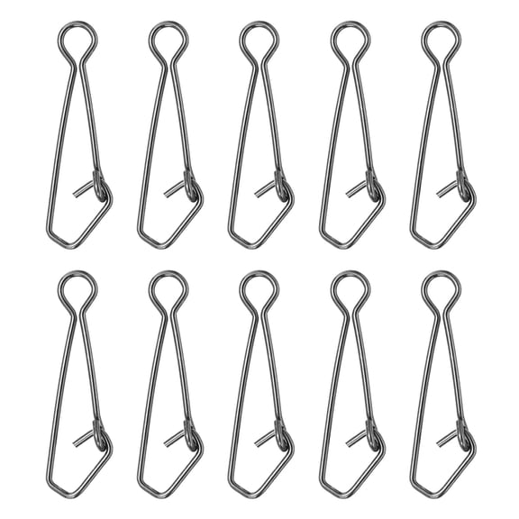 Uxcell 209Lbs Stainless Steel Fishing Snaps Swivels Clips Quick Change Black 20 Pack