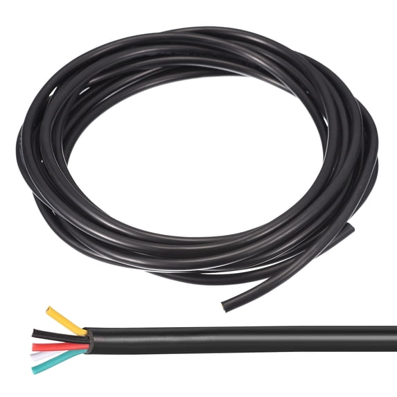 Uxcell 20AWG Electrical Wire 5 Conductors UL2464 Tinned Copper 9.8Ft Low Voltage PVC Case Flexible Extension Power Cord