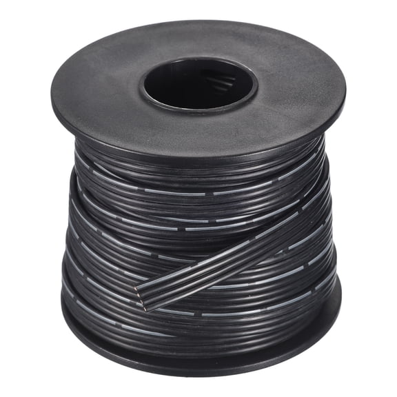 Uxcell 20AWG Silicone Ribbon Cable 4Pin 20 Gauge Flat Cable Flexible Silicone Wire 10m/32.8ft Black Tinned Copper Wire