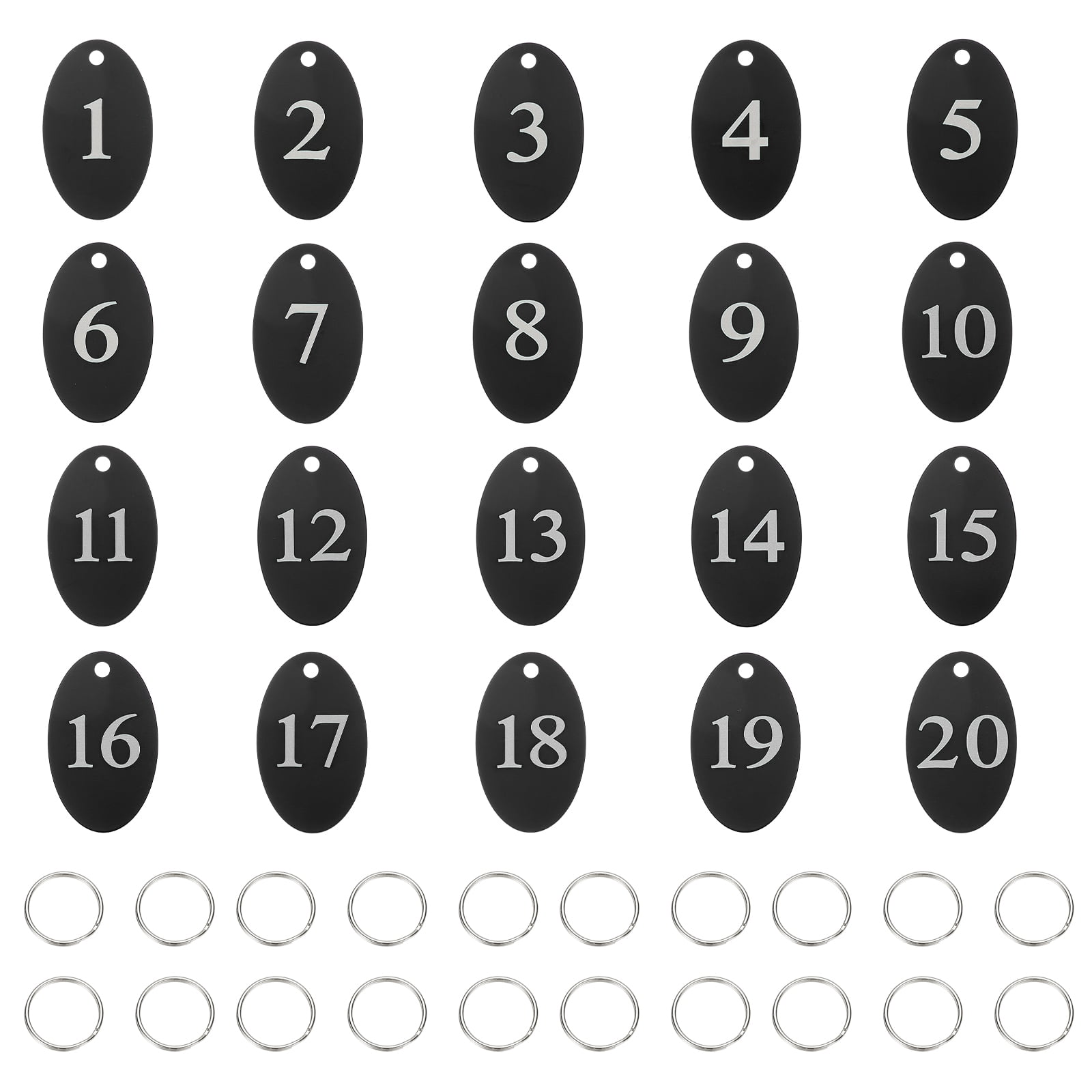 Key Tags With Numbers Uxcell 20PCS Number Tags 1-20, Number Key Tags Aluminum Numbered ...