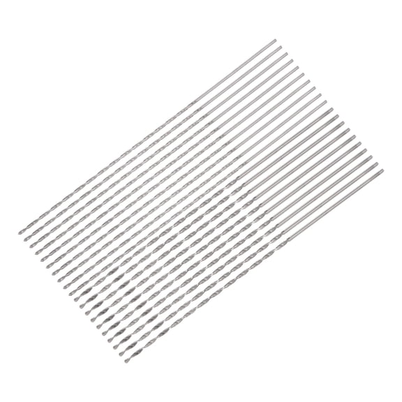 Uxcell 20Pack 0.8mm 1mm Mini Micro Twist Drill Bits, High-Speed Steel Extra Long Drill Bit 80mm