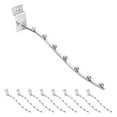 thumbnail image 1 of Uxcell 20Pack 10.04" Wall Mount Waved Hanger Rack 7 Beads, Metal Garment Display Hooks, 1 of 6