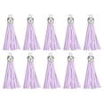 thumbnail image 1 of Uxcell 20Pack 2.2" Leather Tassels Keychain Charm with Silver Cap for DIY, Light Purple, 1 of 6