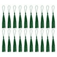 thumbnail image 1 of Uxcell 20Pack 5" Silky Bookmark Tassels with Loop for DIY Craft Accessory, Dark Green, 1 of 6