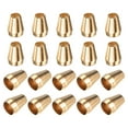 thumbnail image 1 of Uxcell 20Pack 5mm Metal Bell Stopper Conical Cord Ends Lock Fastener Stopper, Gold, 1 of 6