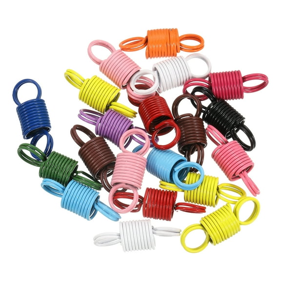 Uxcell 20Pack Beads Stopper Mini Spring Clamps Bead Jewelry End Clasps, Multi Color