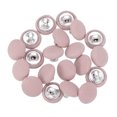 thumbnail image 1 of Uxcell 20Pack Fabric Cloth Covered Button, 11.5mm 18L Metal Shank Round Sewing Buttons Fabric Covered Button for Coat Dress Sweater Hats Crafts Making, Pink, 1 of 6