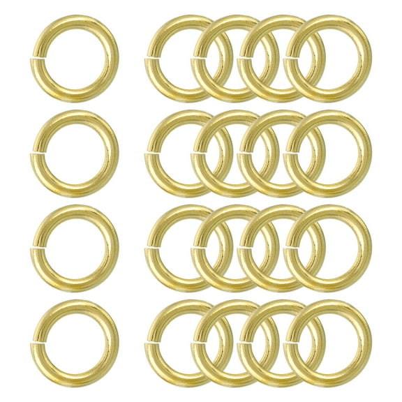 Uxcell 20Pack Open Jump Rings, 18mm/0.71" OD Brass Jump Ring Connectors 3mm Thick O Rings for Jewelry Making Keychain