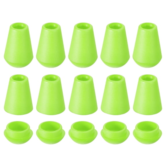 Uxcell 20 pack Plastic Cord Lock Bell End Stopper Cord End Lock Rope Fastener, Green