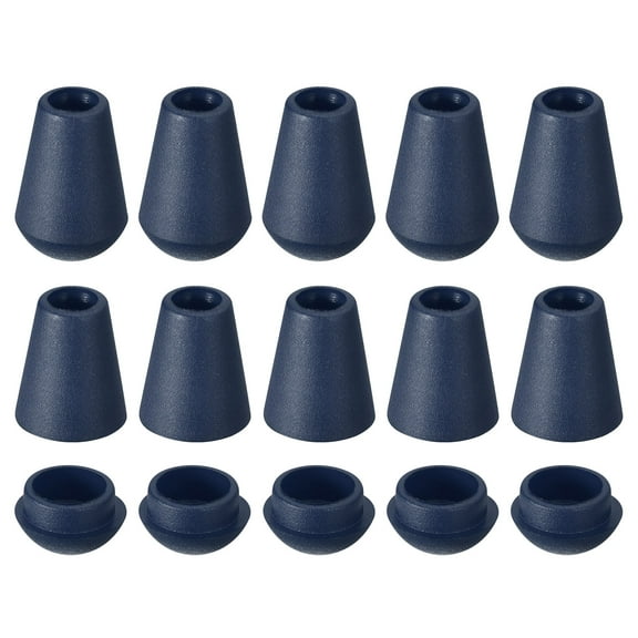 Uxcell 20Pack Plastic Cord Lock Bell End Stopper Cord End Lock Rope Fastener, Navy Blue