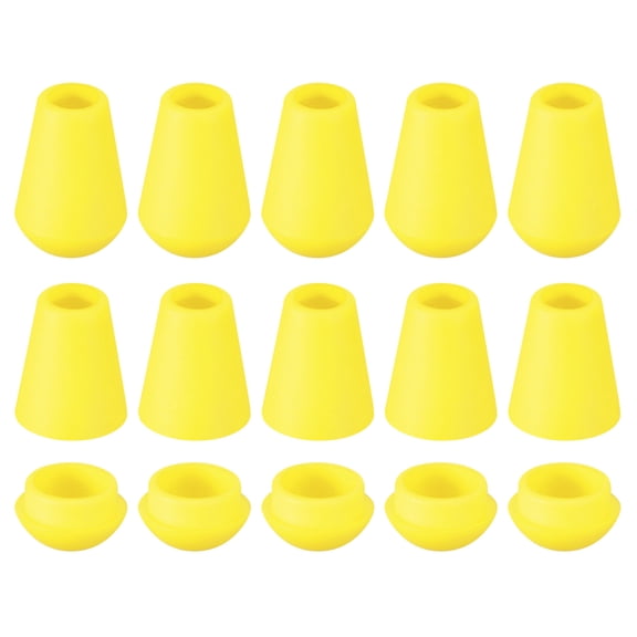 Uxcell 20 pack Plastic Cord Lock Bell End Stopper Cord End Lock Rope Fastener, Yellow