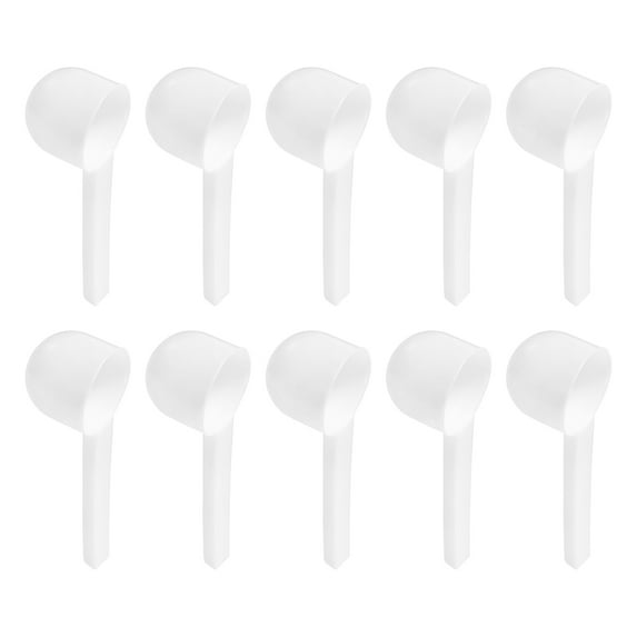 Uxcell 20Pack Plastic Measuring Spoons Powder Scoops Spoon Kitchen Spoon Round Bottom, 5g White