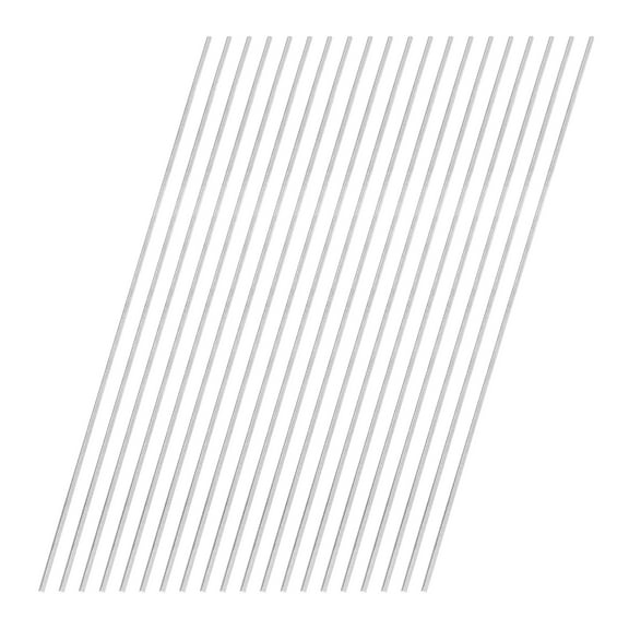 Uxcell 20Pack Round Steel Rods, 0.5mm x 100mm SKD11 Steel Solid Lathe Bar Stock Tool