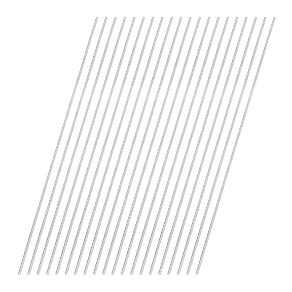 Uxcell 20Pack Round Steel Rods, 0.6mm x 100mm SKD11 Steel Solid Lathe Bar Stock Tool
