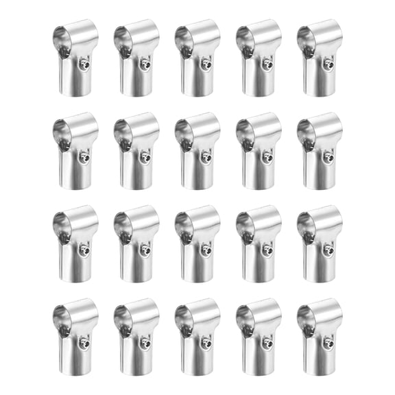 Uxcell 20Pack Structural Pipe Connector, T Pipe Clamp Connector 1-1/4"(32 mm), Silver