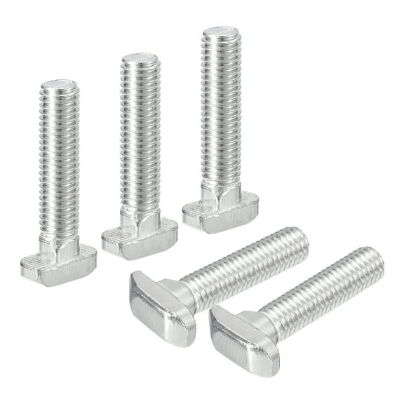 Uxcell 20Pack T-Slot Bolts, M8 x 40mm Carbon Steel Hammer Head Bolt T Screw Drop-in Stud for 4040 Series, Silver