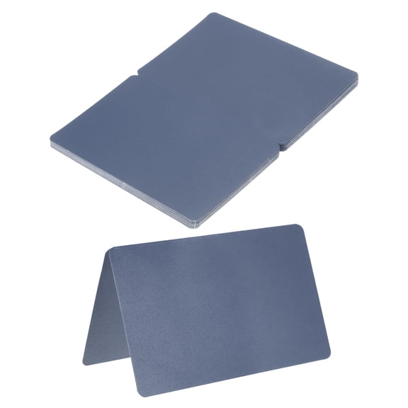 Uxcell 20Pack Table Place Cards, Printable Place Name Cards for Table Setting Wedding Dinner Events, Pearl Dark Blue